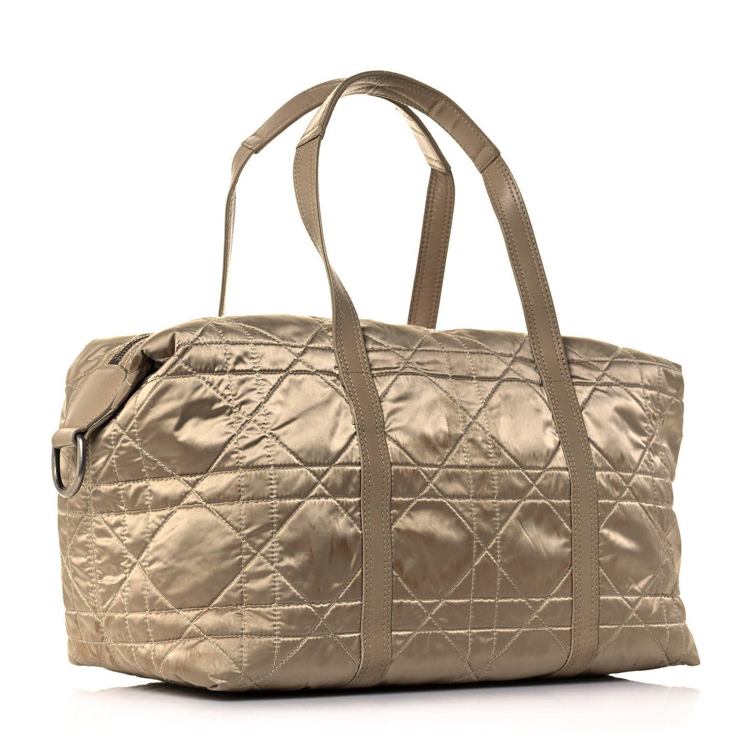 Nylon Cannage Shoulder Bag Beige