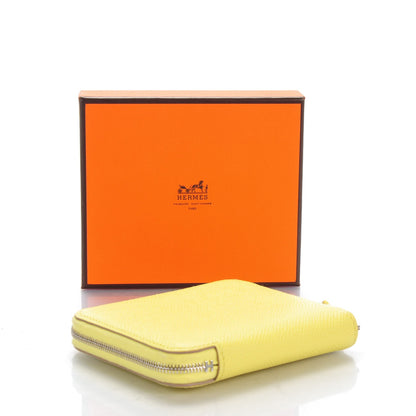 Hermes Epsom Silk'In Compact Wallet Soufre 4 of 7