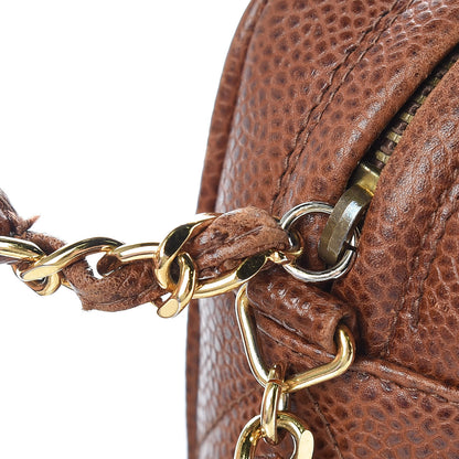 Chanel Caviar Chevron Quilted Tassel Camera Case Brown 16 of 16