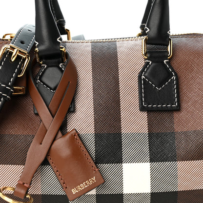 Burberry E-canvas Check Mini Bowling Bag Dark Birch Brown 8 of 10