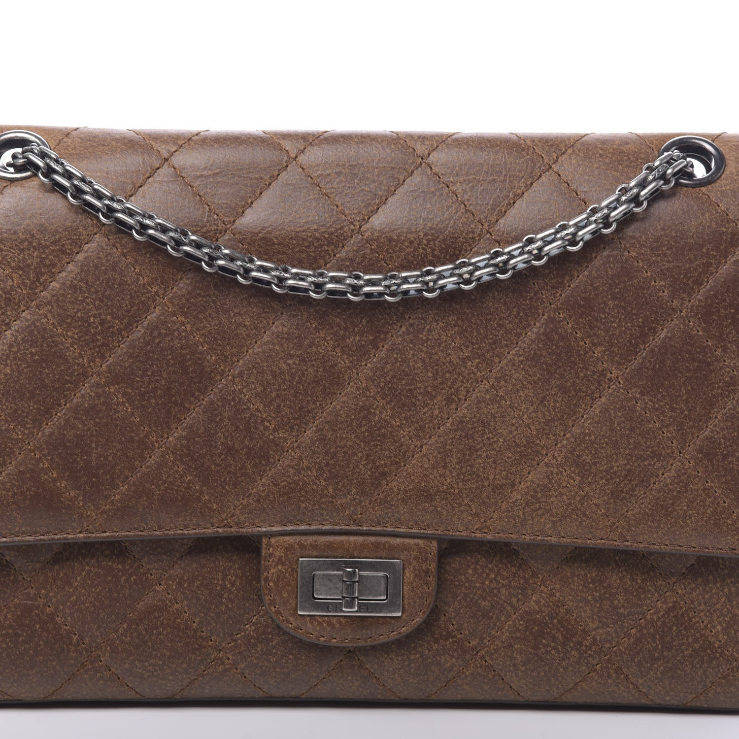 Chanel Aged Calfskin Quilted 2.55 Reissue 226 Flap Light Brown 11 of 19
