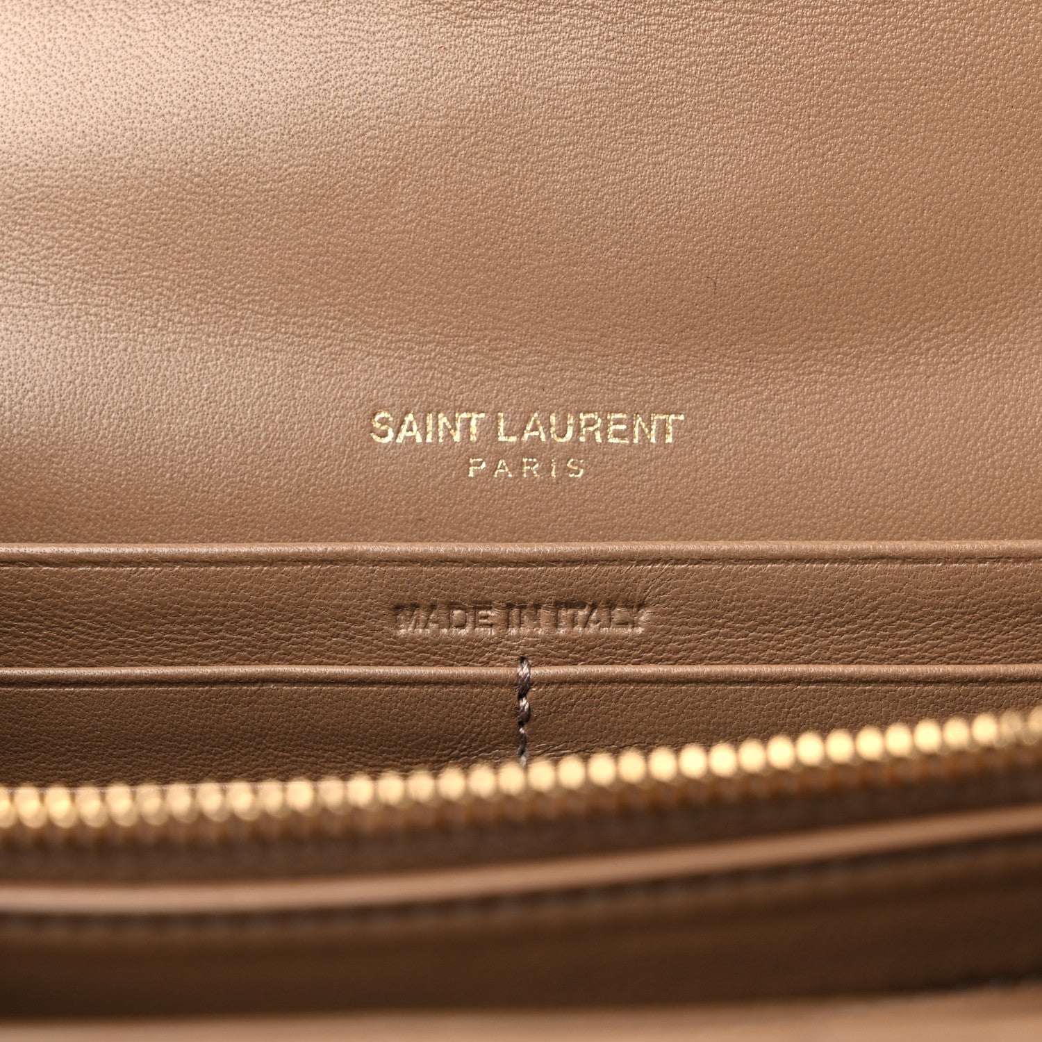 Saint Laurent Lambskin Matelasse Monogram Vicky Chain Wallet Peru 6 of 11