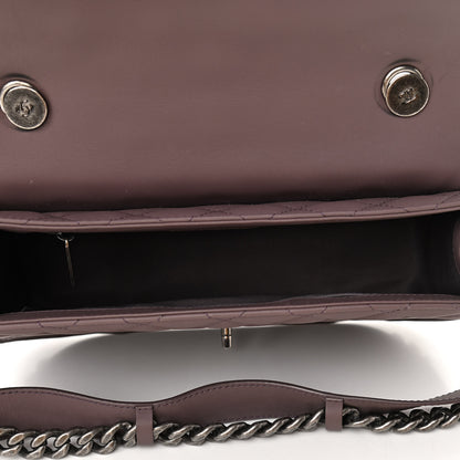 Chanel Calfskin Quilted Large Double Chained Messenger Flap Purple 5 of 10