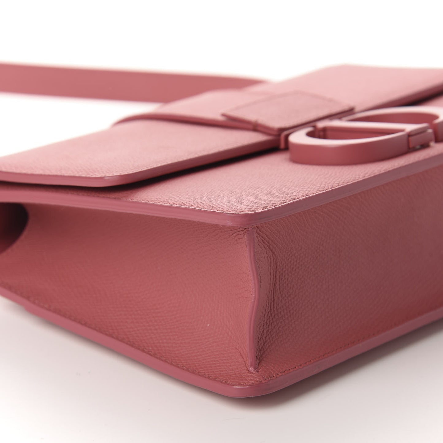 Ultra Matte Grained Calfskin 30 Montaigne Flap Bag Dusty Pink