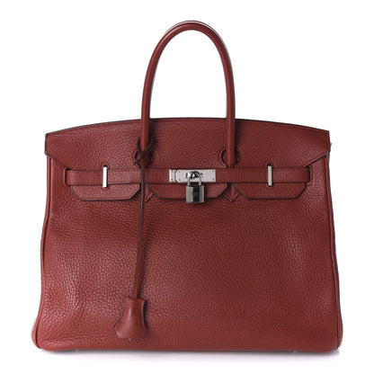 Hermes Taurillon Clemence Birkin 35 Brique 1 of 14