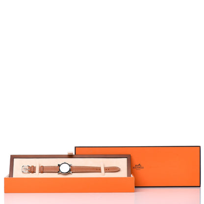 Hermes Stainless Steel Courchevel 25mm Heure H Ronde Quartz Watch Gold 10 of 10