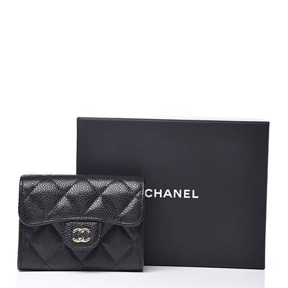 Chanel Caviar Quilted Flap Card Holder Wallet Black 9 of 9