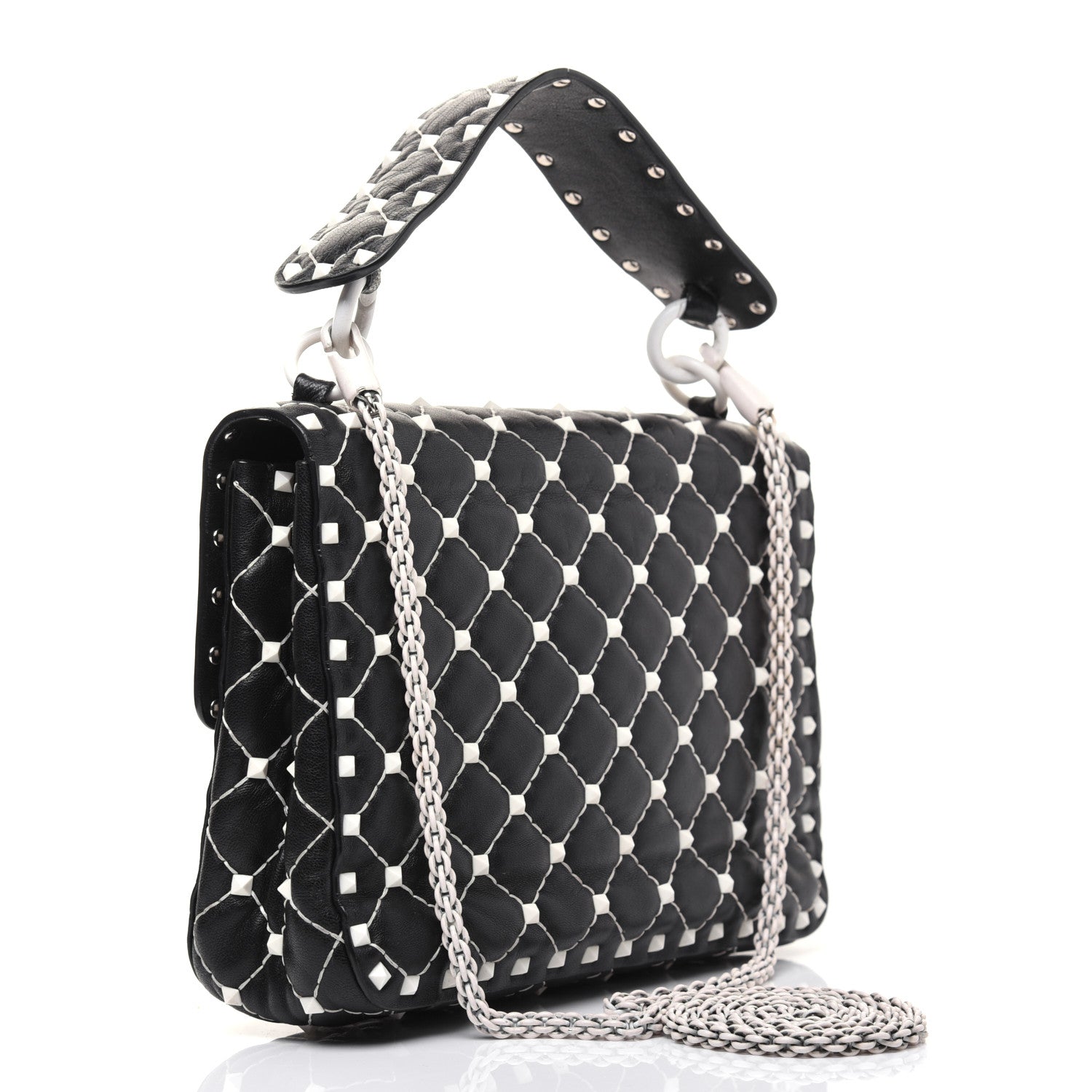 Valentino Garavani Lambskin Medium Free Rockstud Spike Shoulder Bag Black 4 of 23