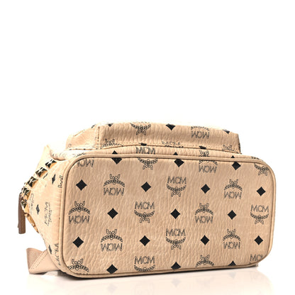 MCM Visetos Small Side Stud Stark Backpack Beige 4 of 9