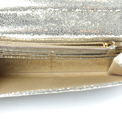 Jimmy Choo Lame Mila Glitter Wallet On Chain Champagne 5 of 9