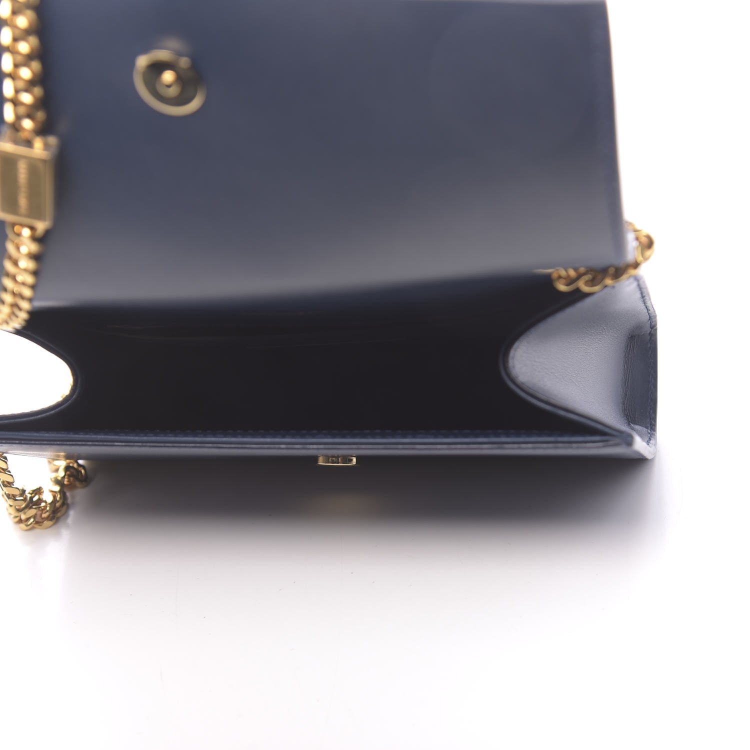 Saint Laurent Calfskin Small Classic Monogram Kate Tassel Satchel Blue 5 of 9