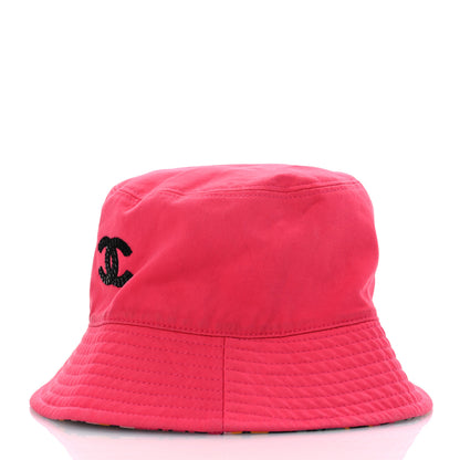 Chanel Canvas Coco Cambon Bucket Hat S Fuchsia Black 4 of 9