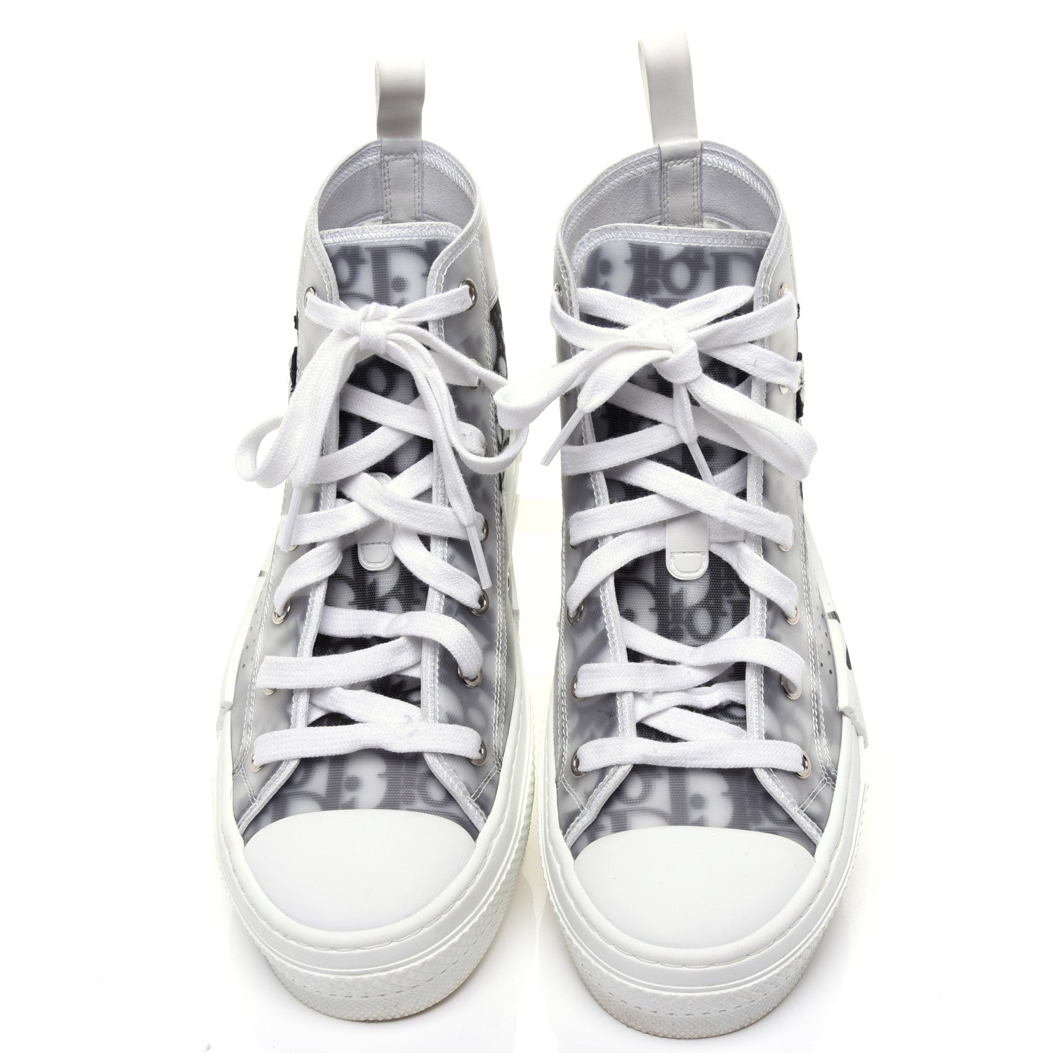 Christian Dior X SHAWN STUSSY Canvas Oblique Bee Mens B23 High Top Sneakers 41 White Black 8 of 15