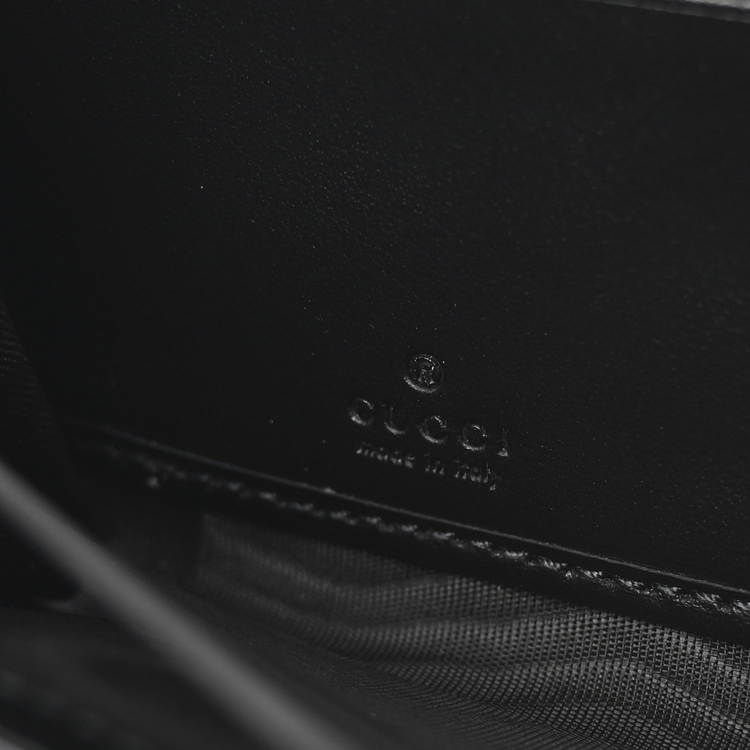 Gucci Calfskin GG Matelasse GG Marmont Zip Around Wallet Black 6 of 7