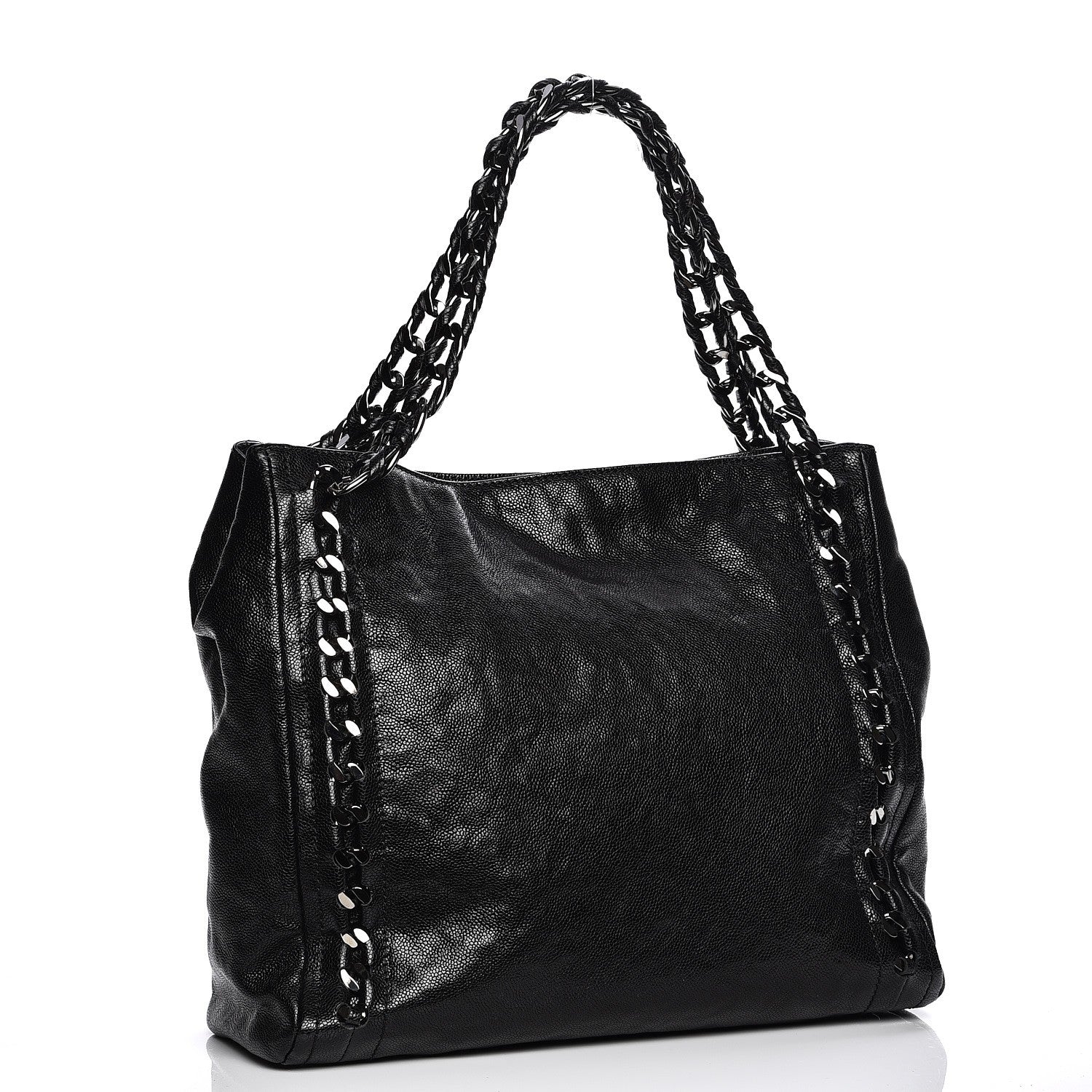 Chanel Glazed Caviar Modern Chain Tote Black 3 of 9