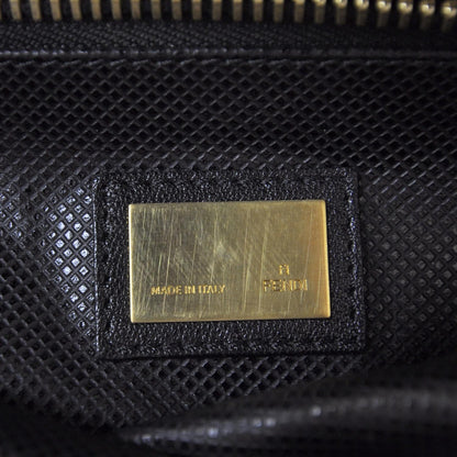 Fendi Goatskin Large Peekaboo Iconic Satchel Black 9 of 13