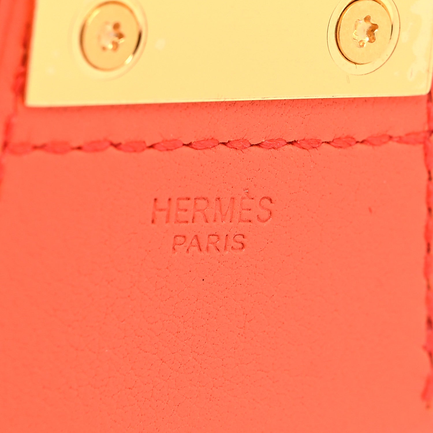 Hermes Swift Small Monpetitkelly Pendant Necklace Orange Poppy 5 of 5