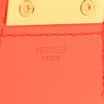 Hermes Swift Small Monpetitkelly Pendant Necklace Orange Poppy 5 of 5
