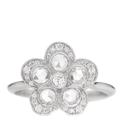 Tiffany Platinum Diamond Enchant Flower Ring 49 5 1 of 6