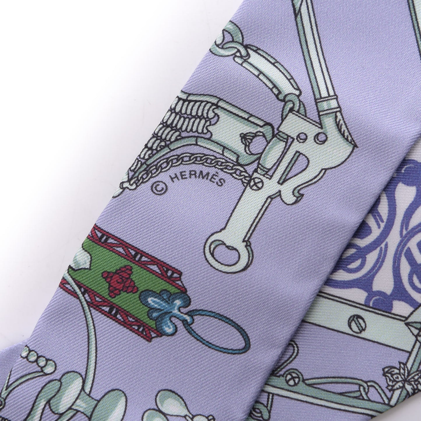 Silk Mors Et Gourmettes Remix Twilly Parme Vert Mauve