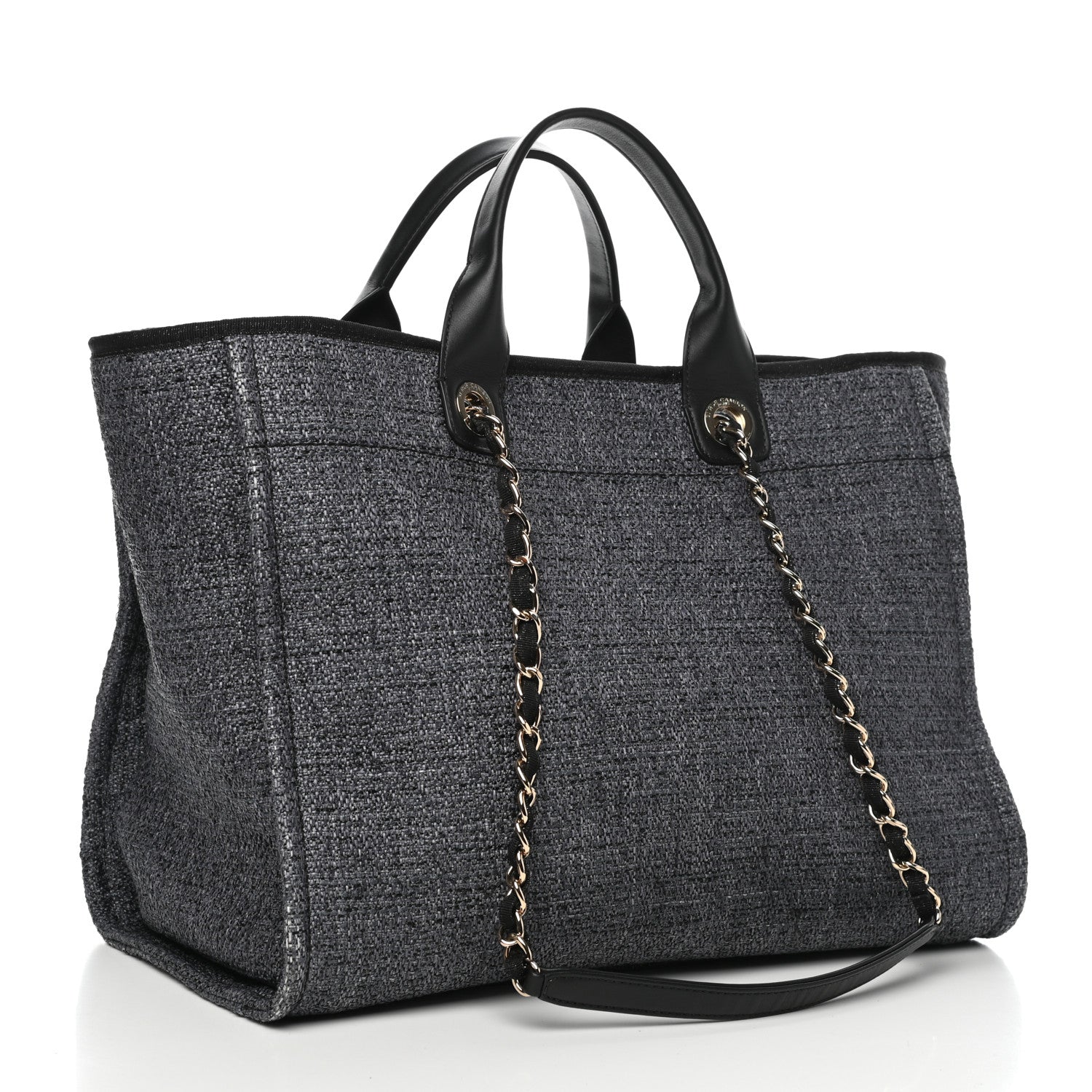 Chanel Lurex Boucle Medium Deauville Tote Black 3 of 11