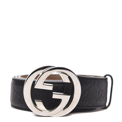 Gucci Guccissima Interlocking G Belt 100 40 Black 1 of 6