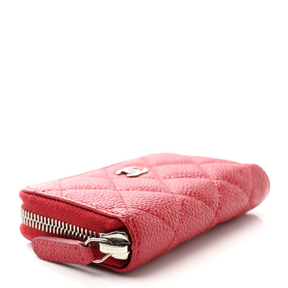 Chanel Caviar Quilted Zip Coin Purse Red 4 of 8