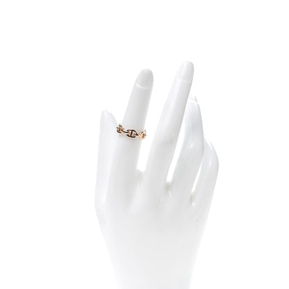Hermes 18K Rose Gold PM Chaine D'Ancre Enchainee Ring 51 5.75 2 of 6