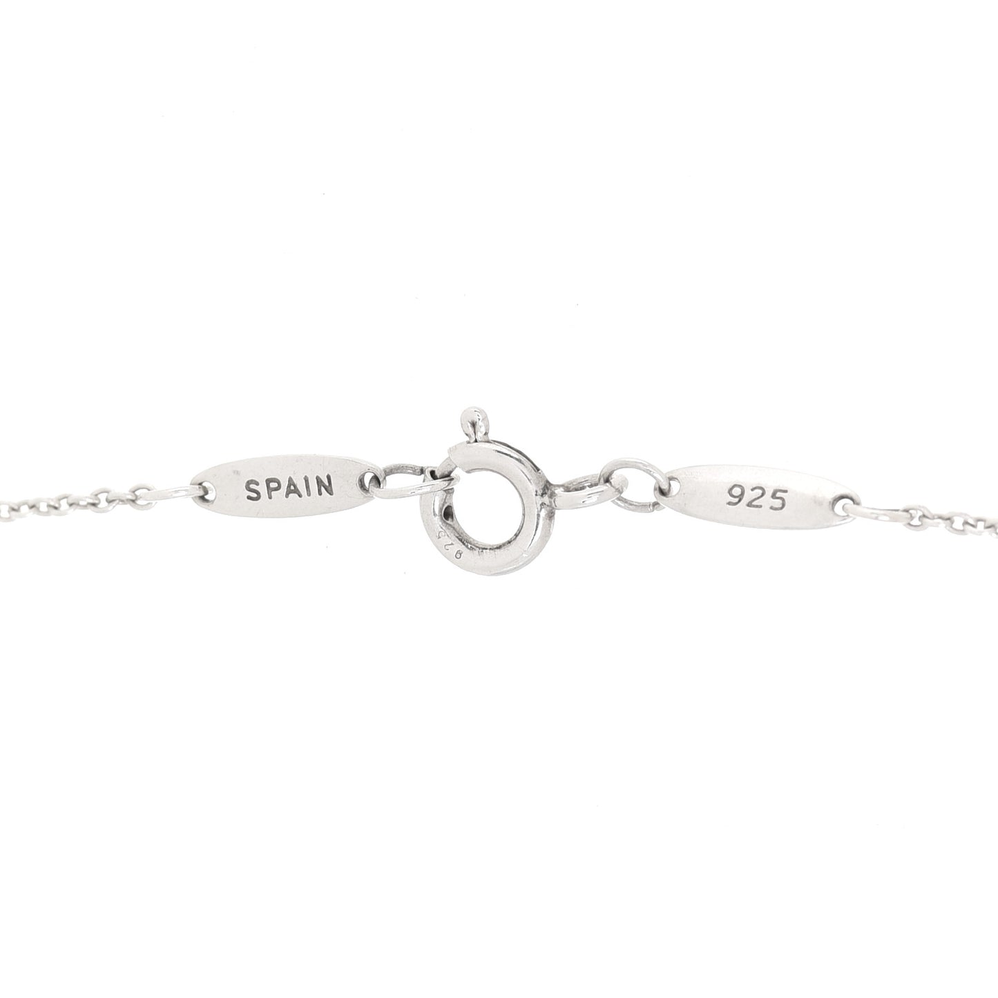 Sterling Silver 16mm Elsa Peretti Open Heart Pendant Necklace