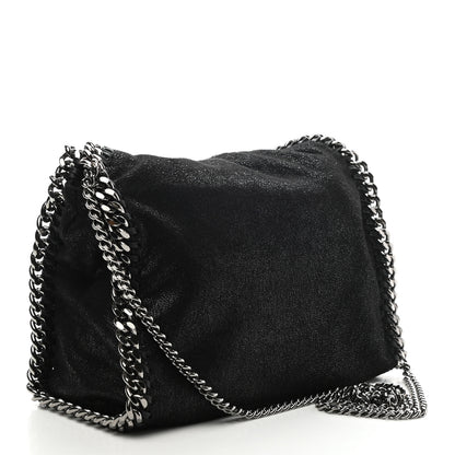 Stella McCartney Shaggy Deer Mini Falabella Fold Over Tote Black 3 of 11