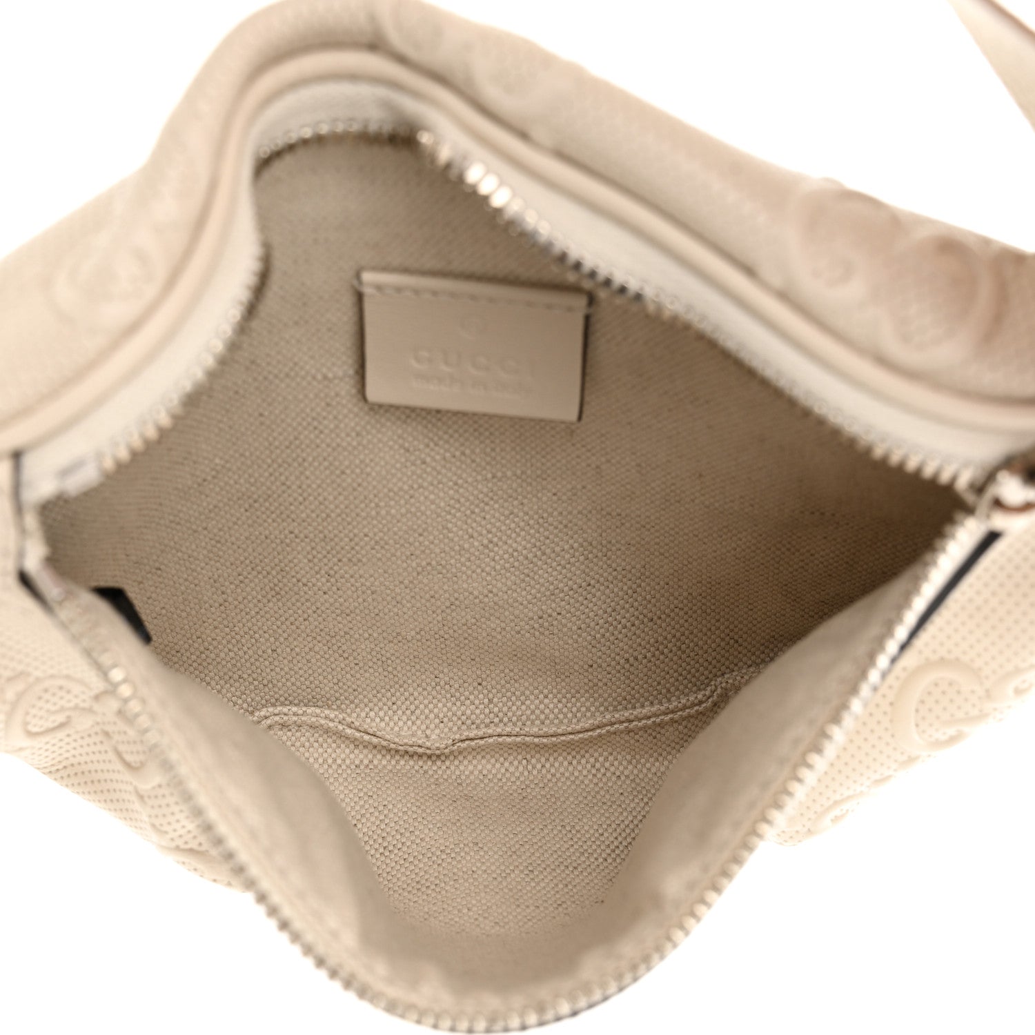 Gucci Calfskin GG Tennis Embossed Belt Bag Mystic White 5 of 10