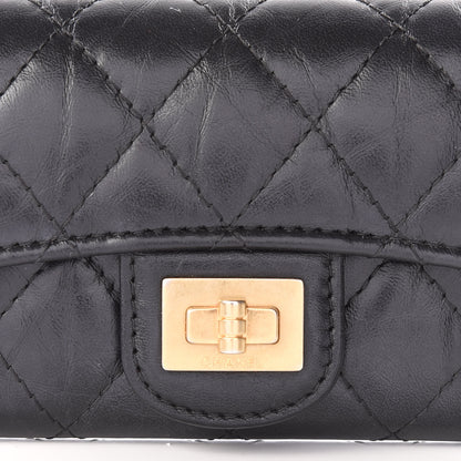 Chanel Aged Calfskin Quilted Reissue Flap Card Holder Black 10 of 11
