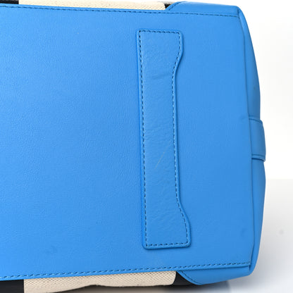 MCM Canvas Stripe Ilse Medium Shopper Tote Blue Cobalt 10 of 10