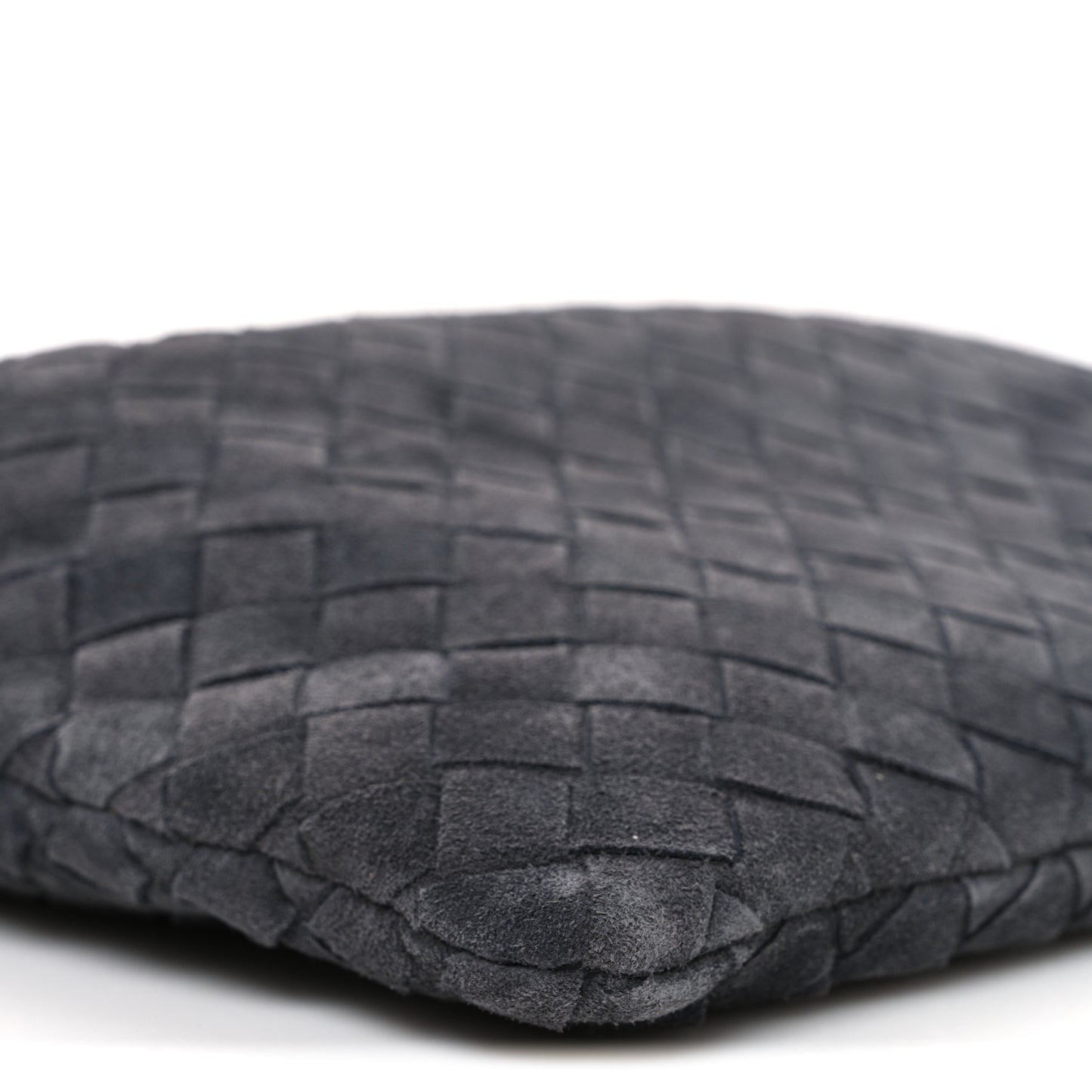 Suede Calfskin Intrecciato Medium Dustbag Grey