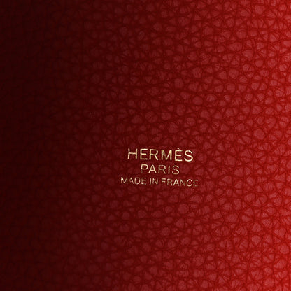 Hermes Taurillon Clemence Picotin Lock 18 PM Rouge Tomate 6 of 10