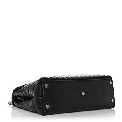 Saint Laurent Calfskin Y Quilted Monogram Large Loulou Chain Satchel Black 4 of 12