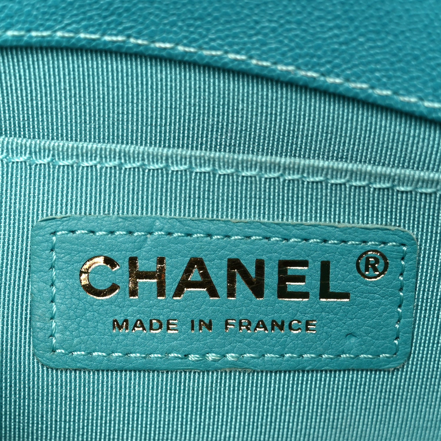 Chanel Caviar Quilted Small Boy Flap Turquoise 6 of 10