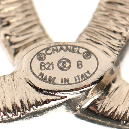 Chanel Crystal Large CC Earrings Gold 4 of 4