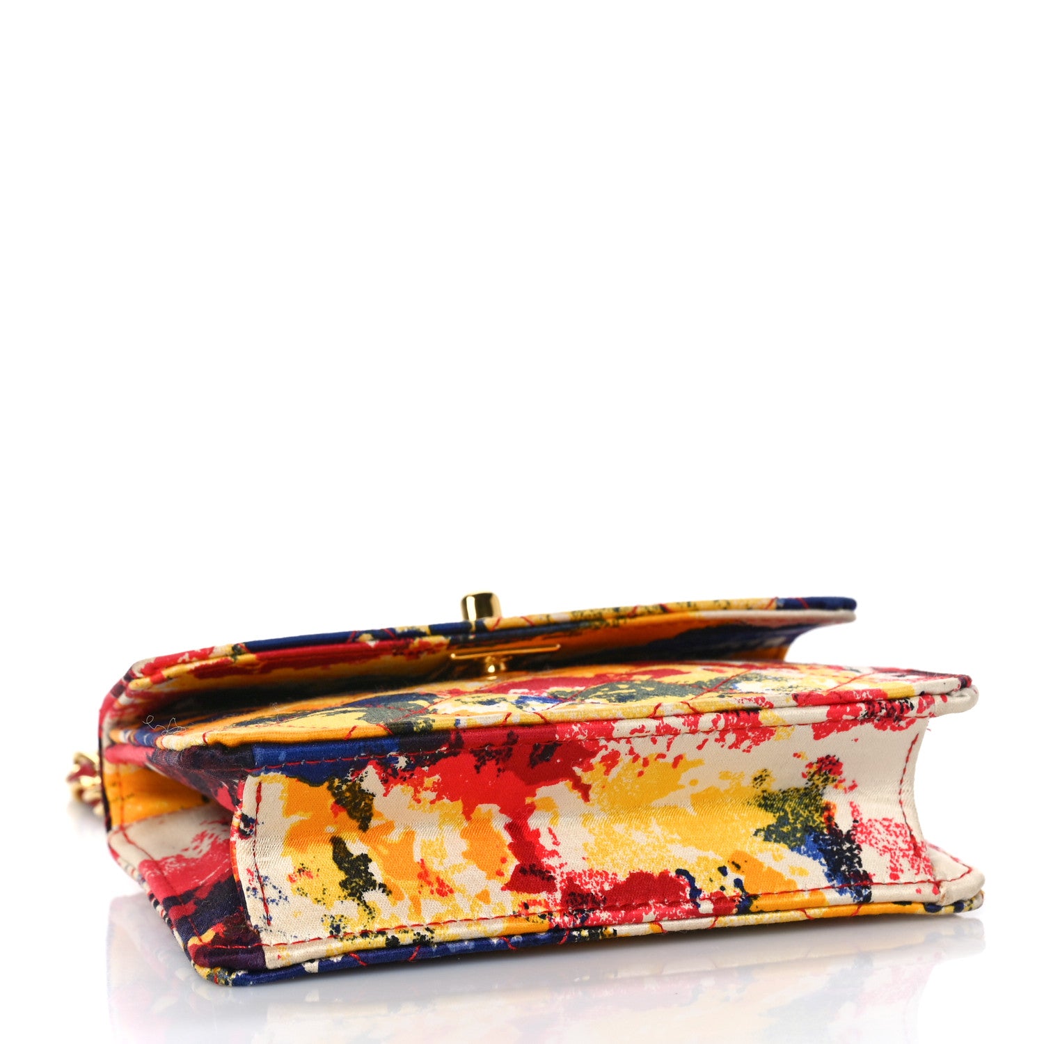 Chanel Satin Printed Watercolor Micro Flap Multicolor 3 of 8