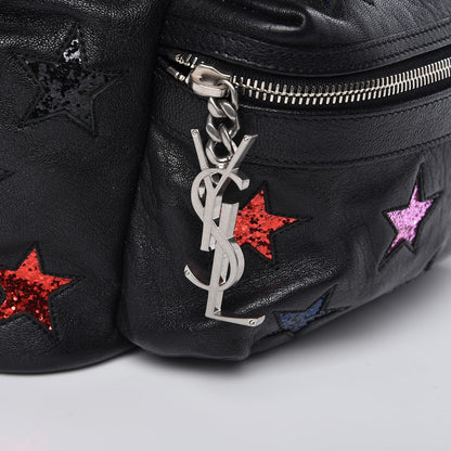 Saint Laurent Lambskin Star Appliqué Mini City California Backpack Black 9 of 9