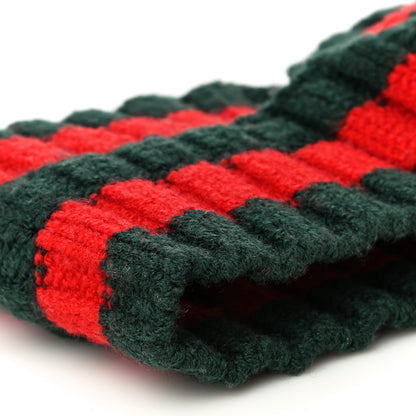 Gucci Wool Web Headband M Green Red 4 of 7