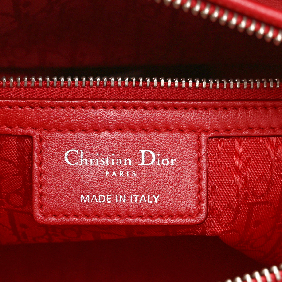 Christian Dior Lambskin Cannage Large Lady Dior Red 6 of 10