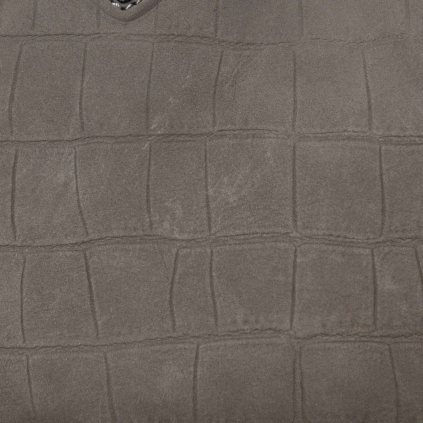 Crocodile Embossed Nubuck Medium Phantom Luggage Grey