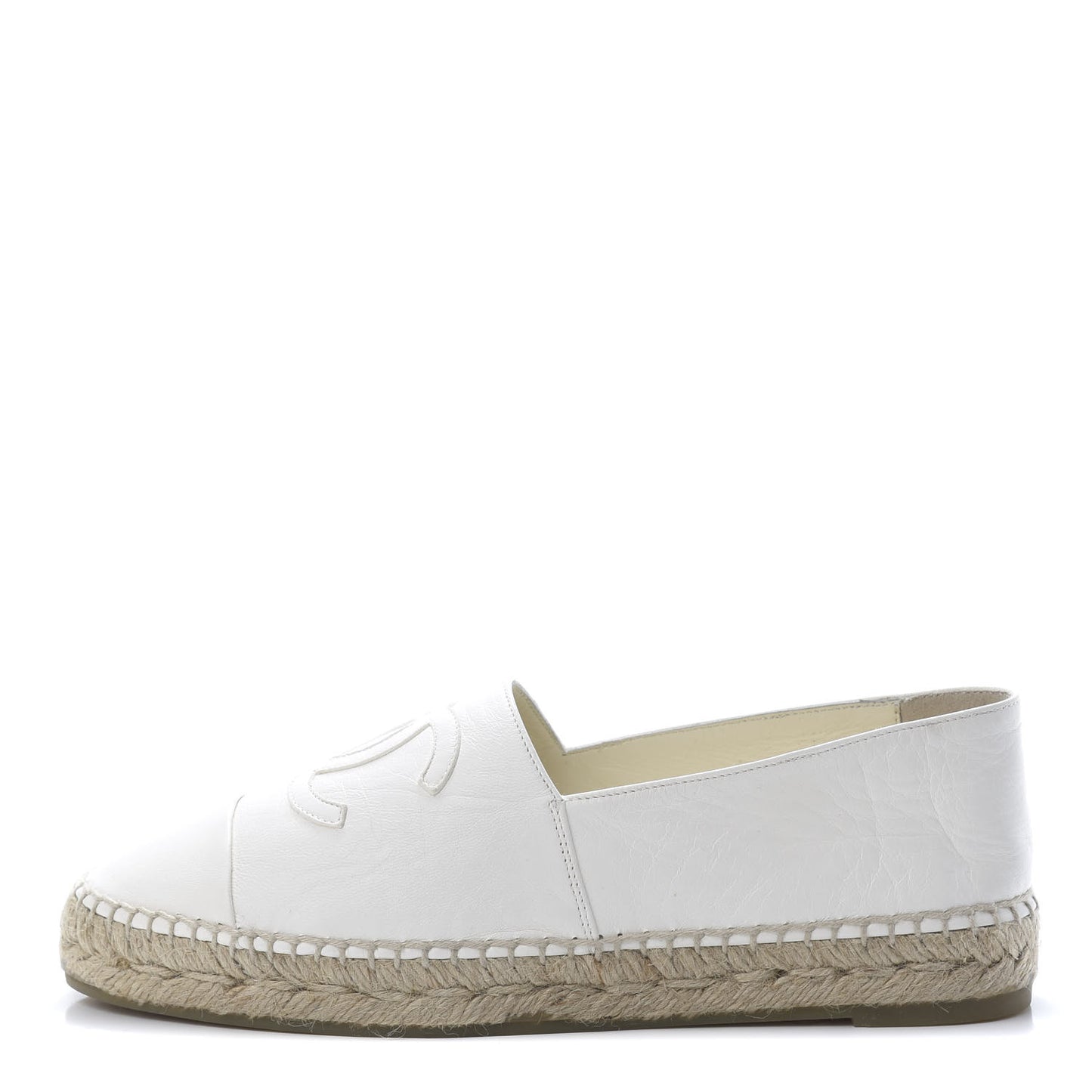 Lambskin CC Espadrilles 39 White