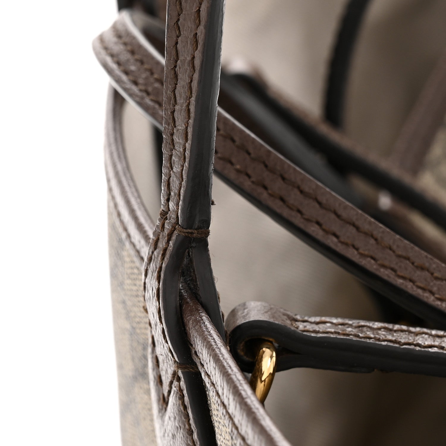 Gucci GG Supreme Monogram Textured Calfskin Medium Ophidia Shoulder Tote Bag Beige Ebony New Acero 12 of 13