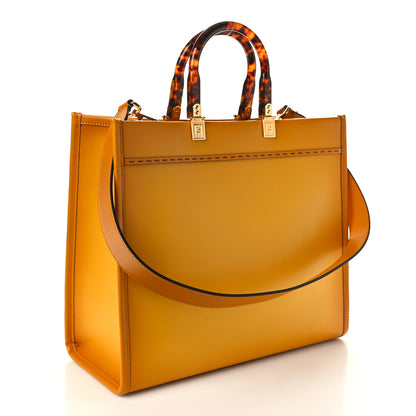 Fendi Vitello King Tamponato Plexiglass Medium Sunshine Shopper Tote Mimosa 2 of 11