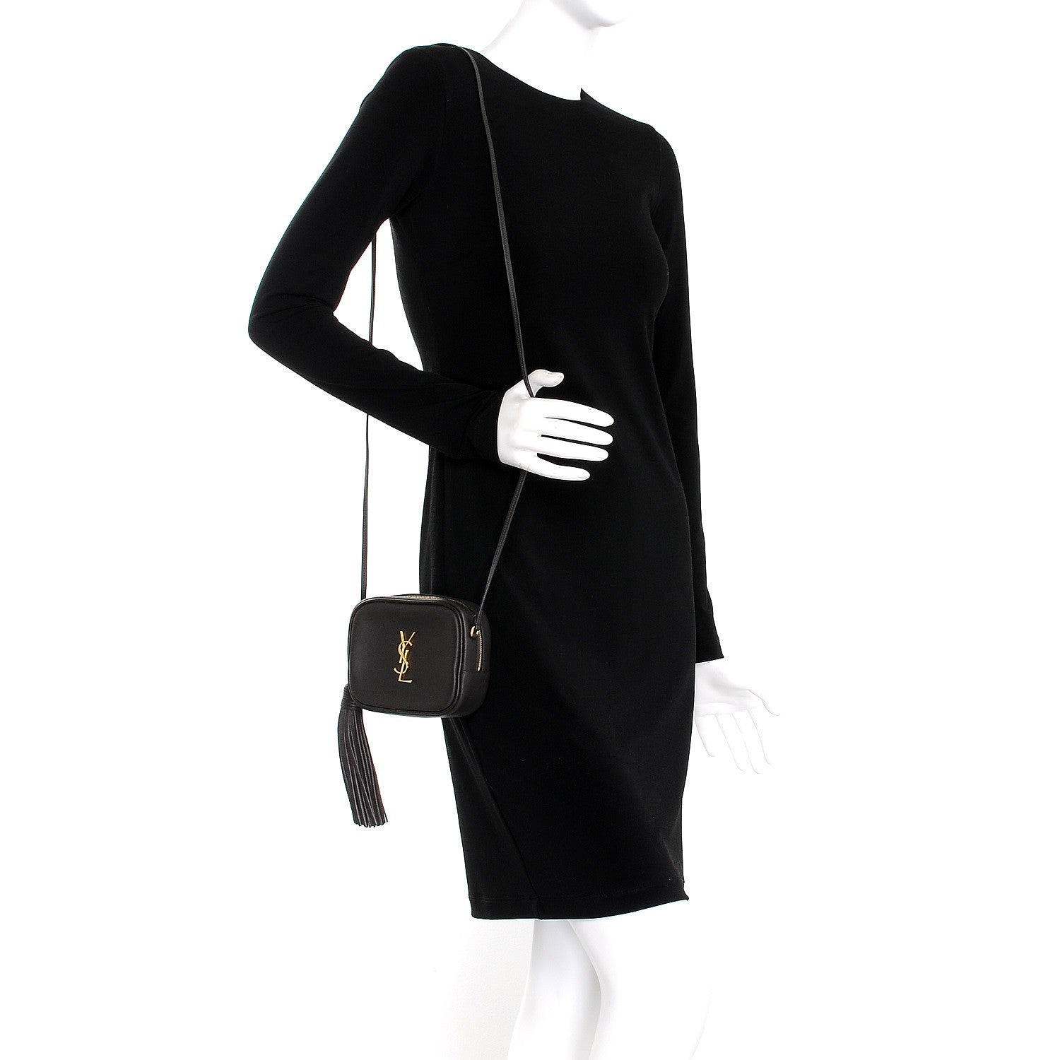 Saint Laurent Nappa Monogram Blogger Bag Coal 2 of 8