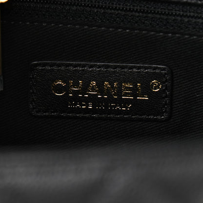 Chanel Caviar Lizard Embossed Quilted Small Coco Handle Flap Black 6 of 10