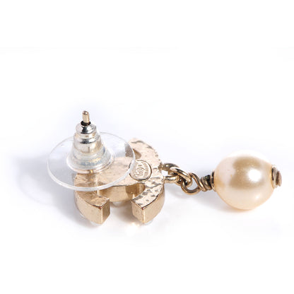 Chanel Pearl CC Drop Earrings Gold 3 of 5