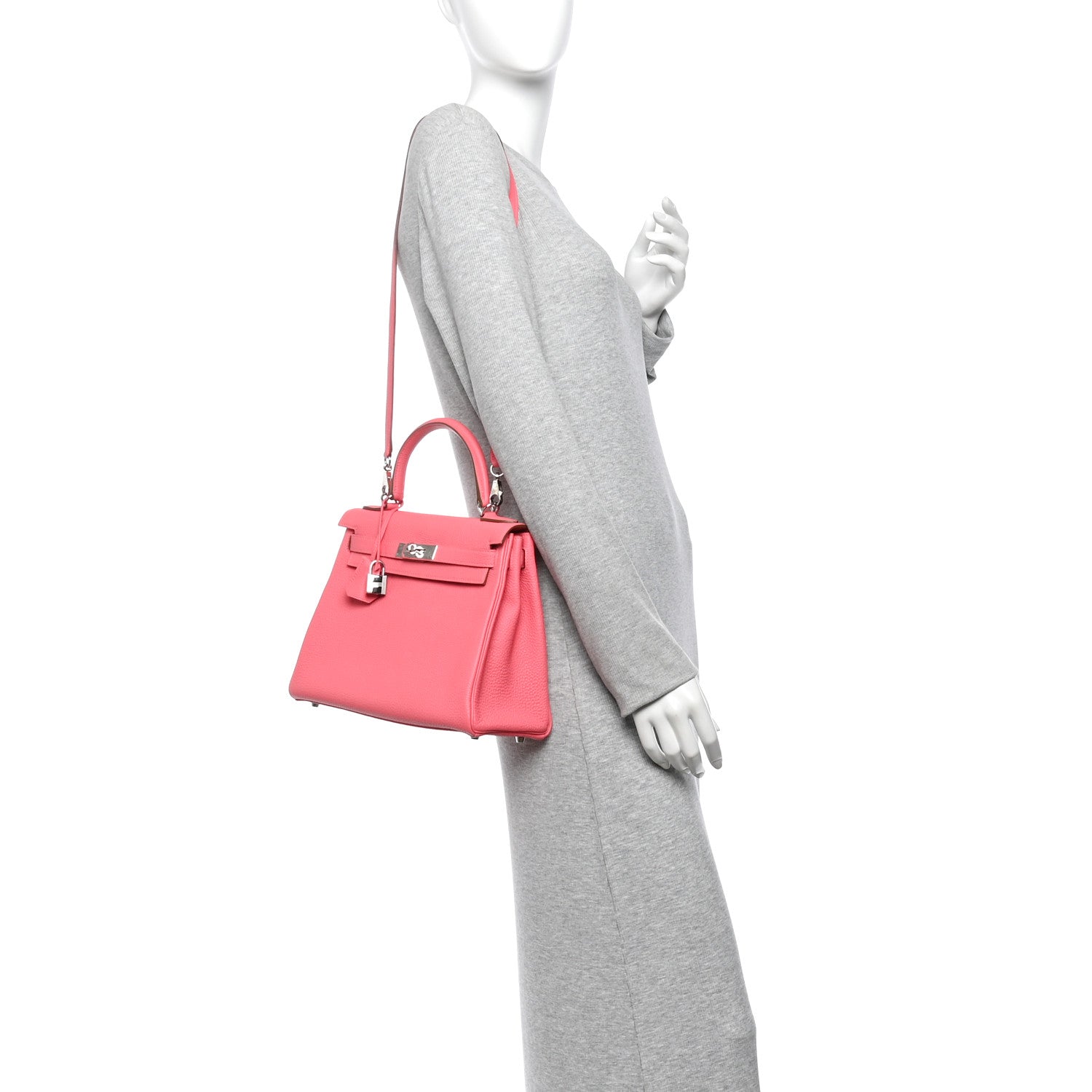 Hermes Togo Kelly Retourne 28 Rose Lipstick 2 of 11